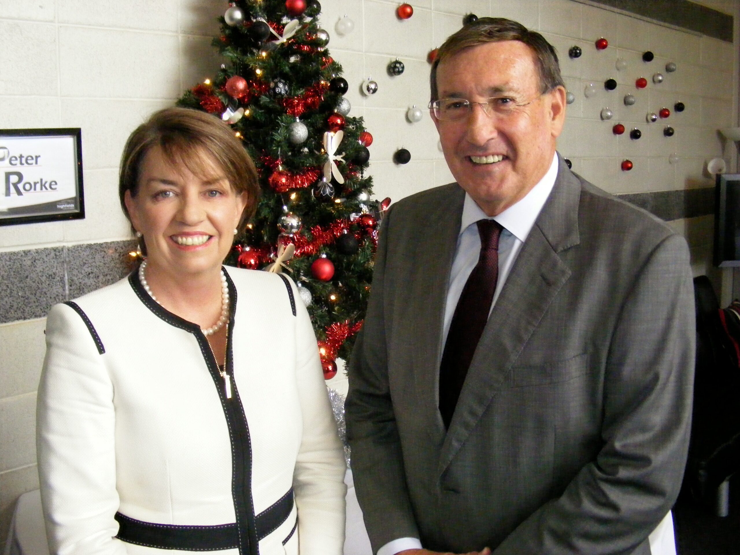 Qld Premier Anna Bligh and Member for Toowoomba North Kerry Shine arriving at the Highfields Cultural Centre