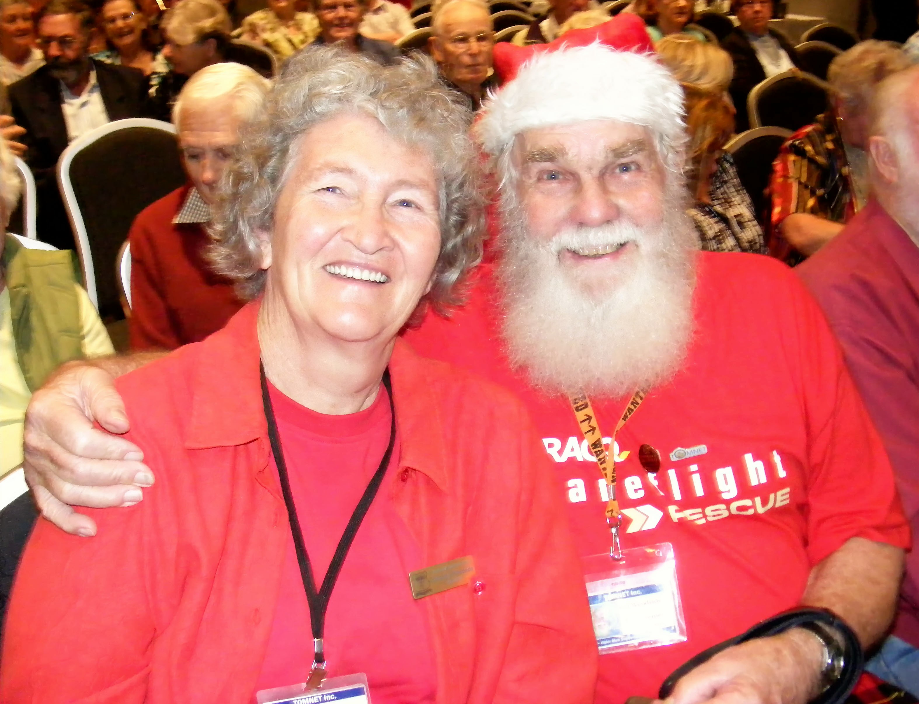 Representing Tomnet Toowoomba at the Premiers Seniors Christmas Concert in Highfields were Dorothy and Bill Woodside