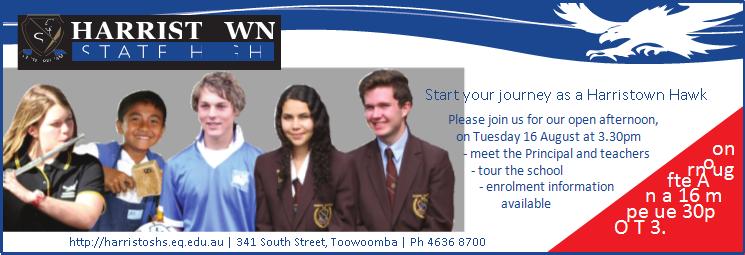 2011 Open Day Harristown SHS ad