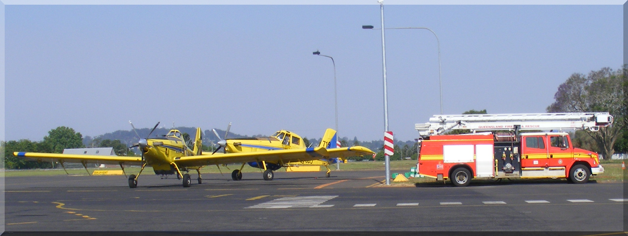 Air Tractor Water Bombers and Tender at Toowoomba Airport