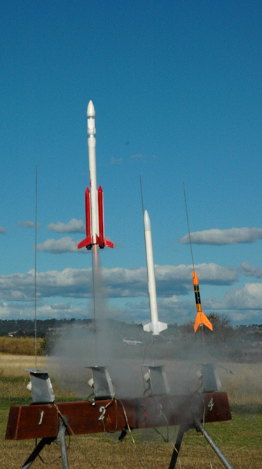 One of three Rockets heads skyward2