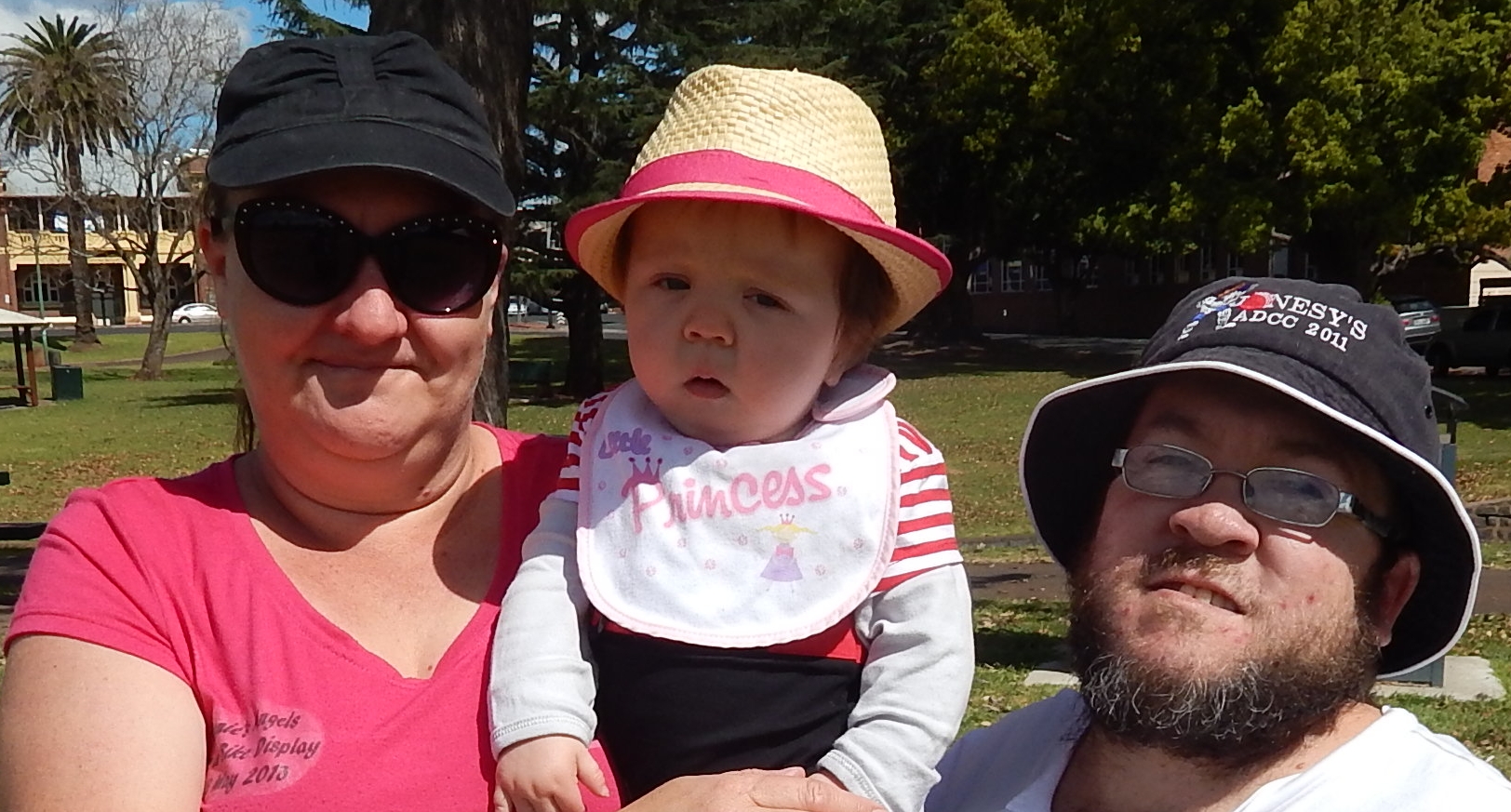 Bonnie with her Mum and Dad