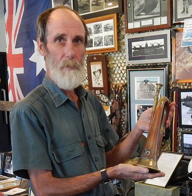 Anthony Lund with Camel Corps Bugle