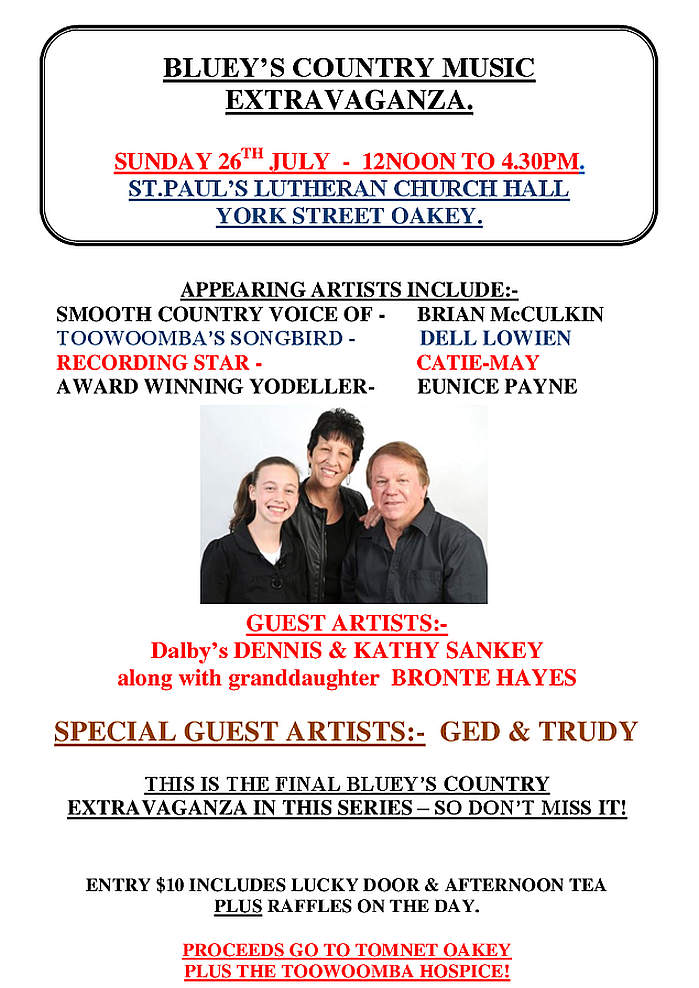 BLUEY'S COUNTRY MUSIC EXTRAVAGANZA